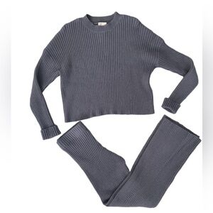 Sincerely Jules Dusty Blue Matching Sweater Set